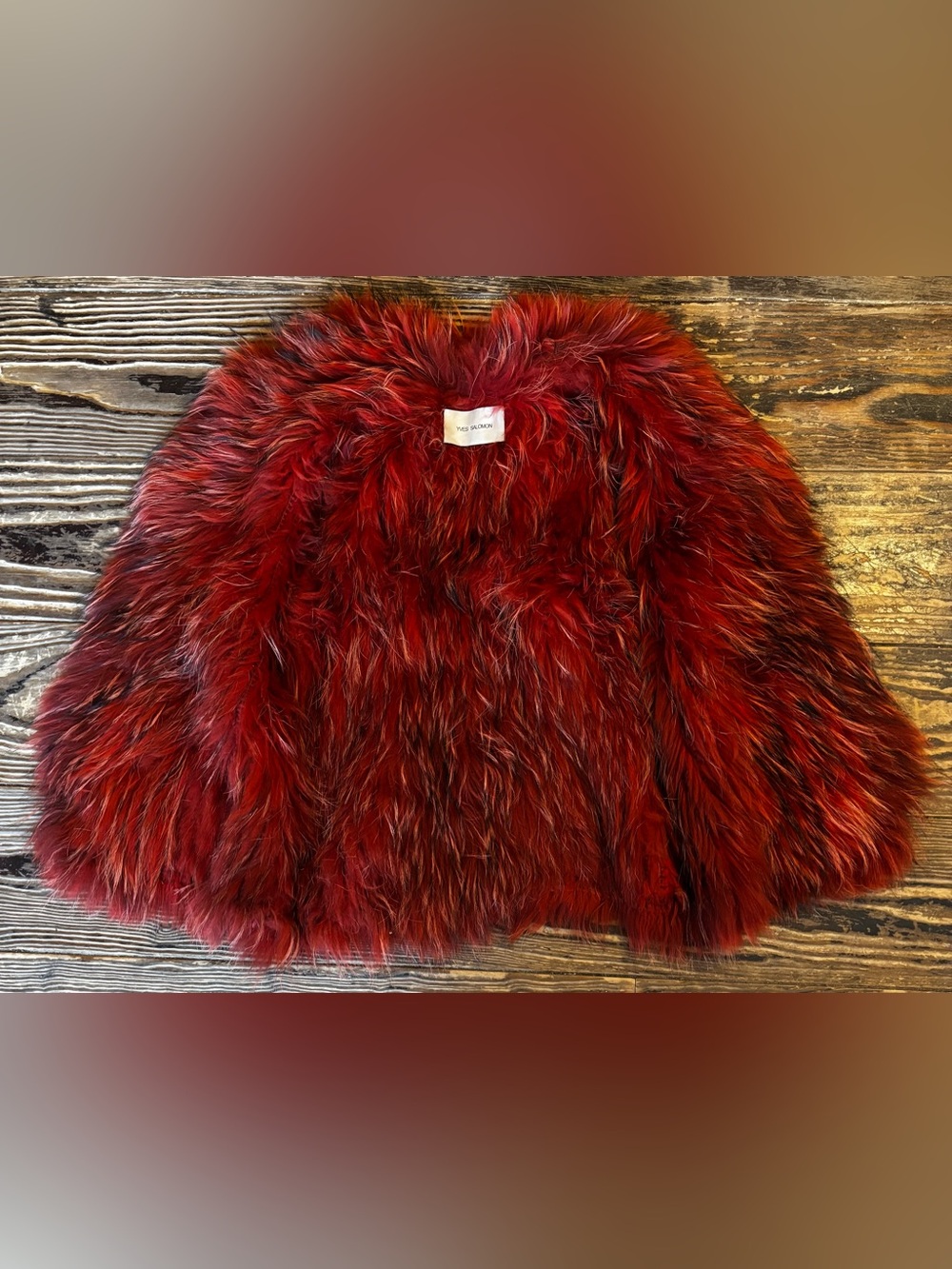 Yves Salomon Fire Red Fox FurVest